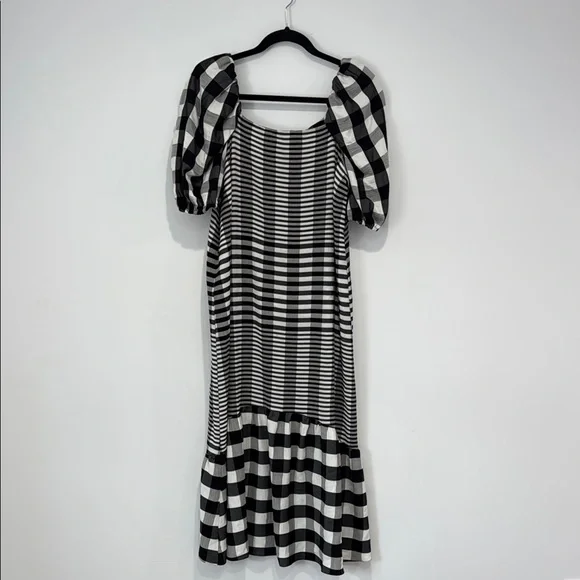 Topshop | Dresses | Topshop Monochrome Check Midi Dress | Poshmark